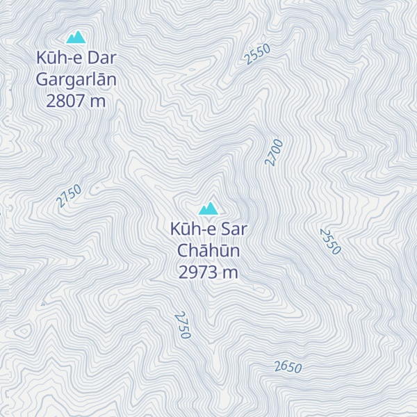 Map of Kūh-e Sar Chāhūn