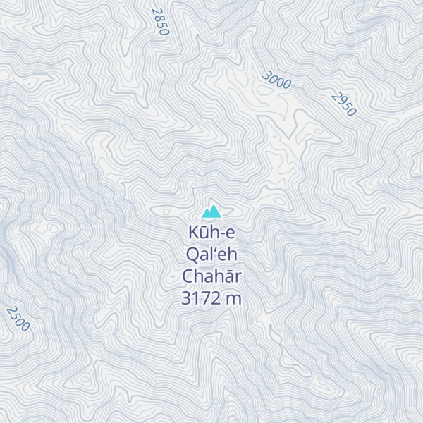 Map of Kūh-e Qal‘eh Chahār