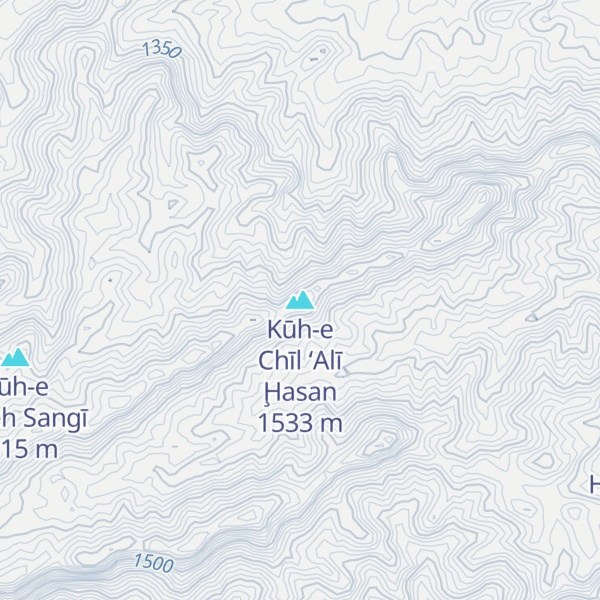 Map of Kūh-e Chīl ‘Alī Ḩasan