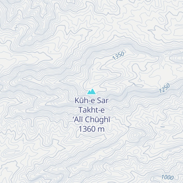 Map of Kūh-e Sar Takht-e ‘Alī Chūghī