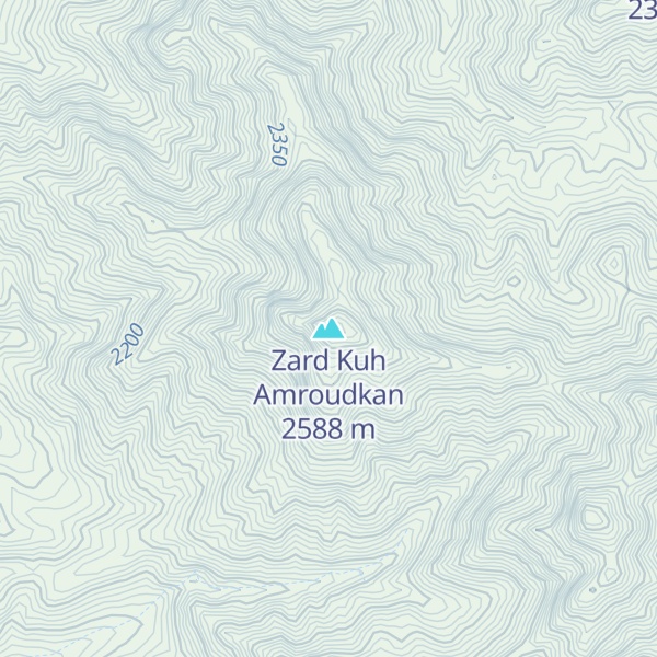 Map of Zard Kuh Amroudkan