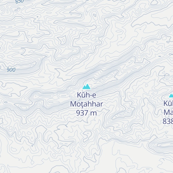 Map of Kūh-e Moţahhar