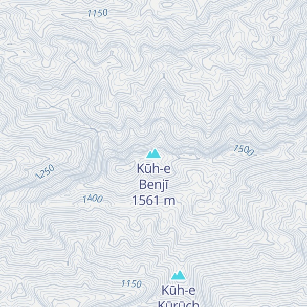 Map of Kūh-e Benjī