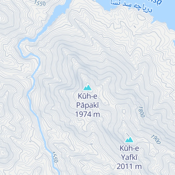 Map of Kūh-e Pāpakī