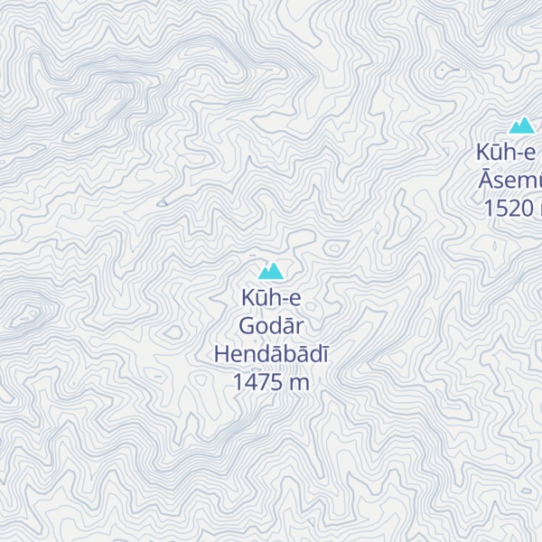 Map of Kūh-e Godār Hendābādī