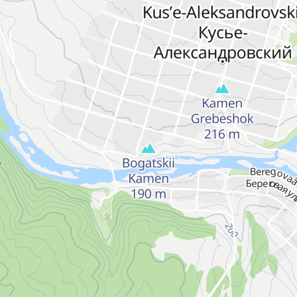 Map of Bogatskii Kamen