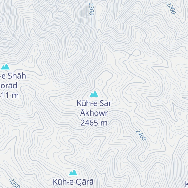 Map of Kūh-e Sar Ākhowr