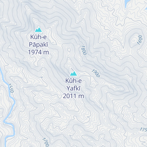 Map of Kūh-e Yafkī