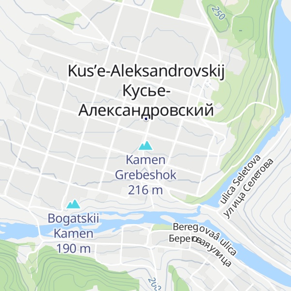 Map of Kamen Grebeshok