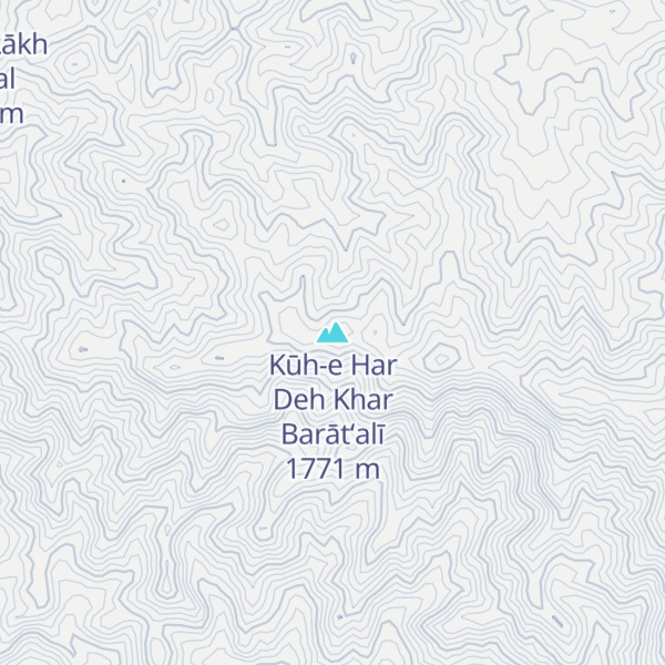 Map of Kūh-e Har Deh Khar Barāt‘alī