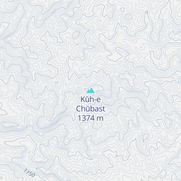 Map of Kūh-e Chūbast