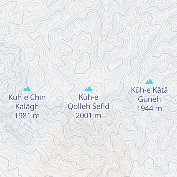Map of Kūh-e Qolleh Sefīd