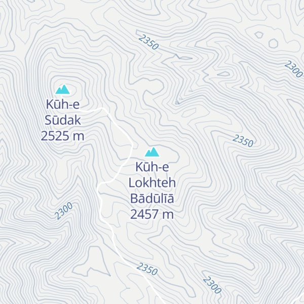 Map of Kūh-e Lokhteh Bādūlīā
