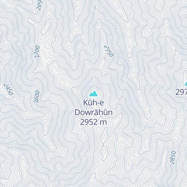 Map of Kūh-e Dowrāhūn