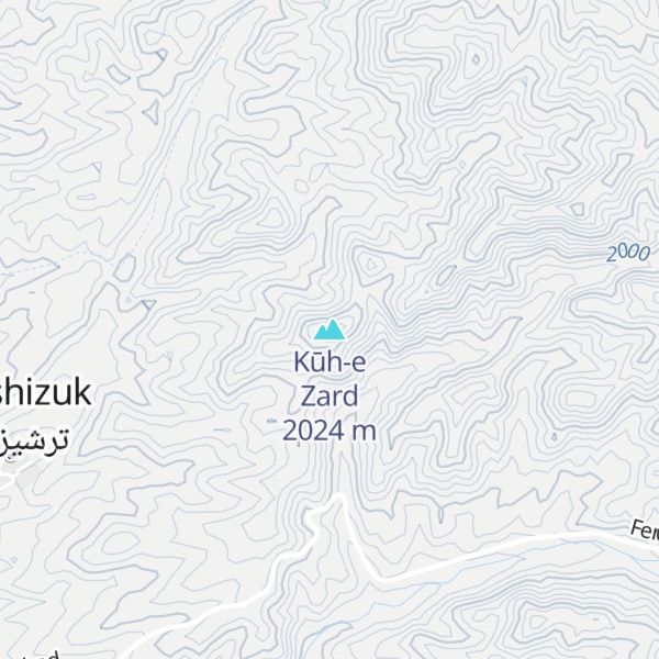 Map of Kūh-e Zard