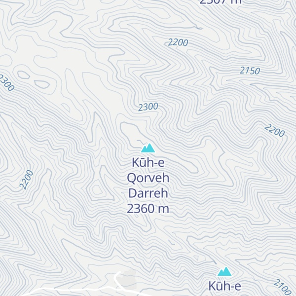 Map of Kūh-e Qorveh Darreh