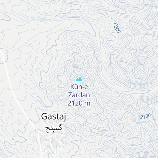 Map of Kūh-e Zardān