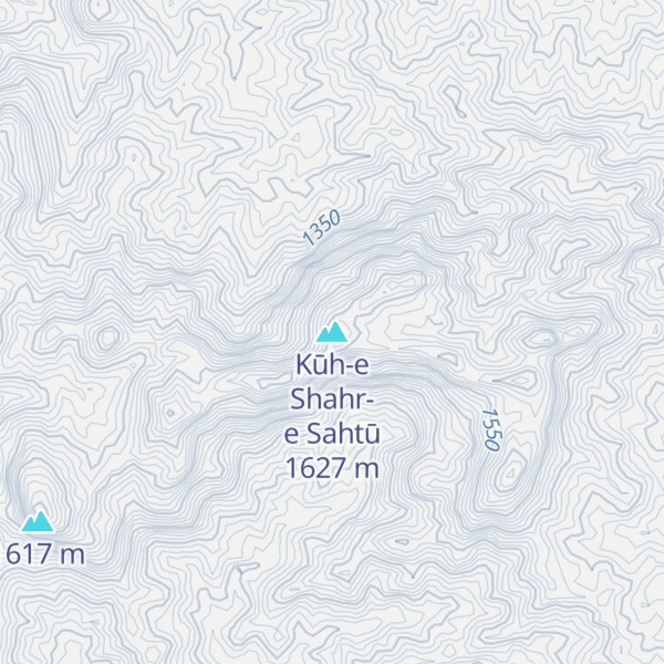 Map of Kūh-e Shahr-e Sahtū