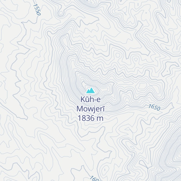 Map of Kūh-e Mowjerī