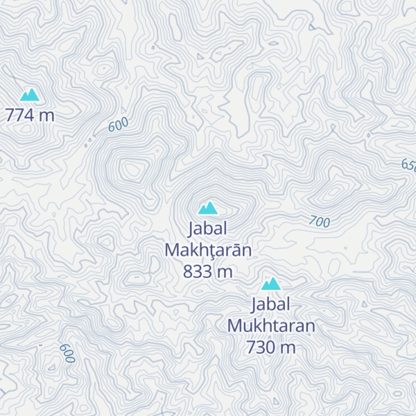 Map of Jabal Makhţarān