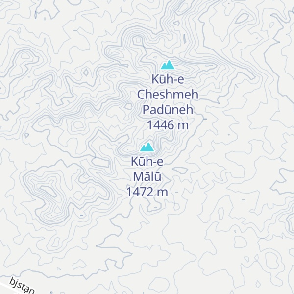 Map of Kūh-e Mālū