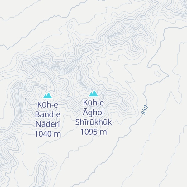 Map of Kūh-e Āghol Shīrūkhūk