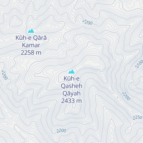 Map of Kūh-e Qasheh Qāyah
