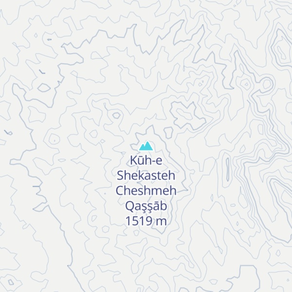 Map of Kūh-e Shekasteh Cheshmeh Qaşşāb