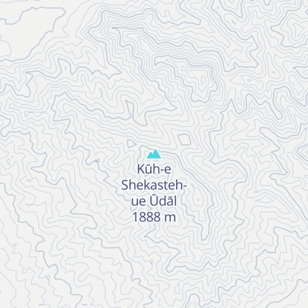 Map of Kūh-e Shekasteh-ue Ūdāl