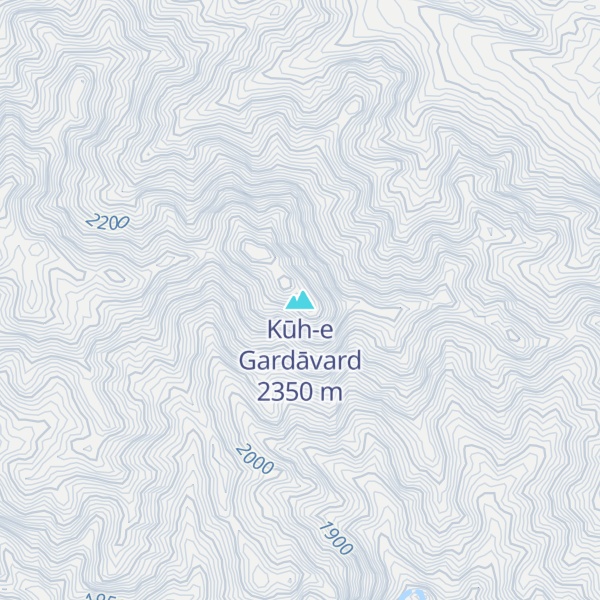 Map of Kūh-e Gardāvard