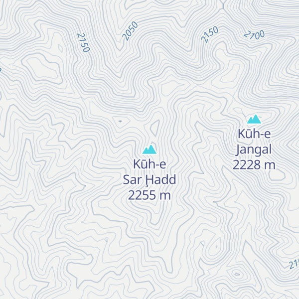 Map of Kūh-e Sar Ḩadd
