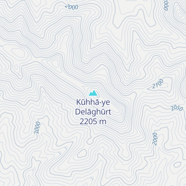 Map of Kūhhā-ye Delāghūrt