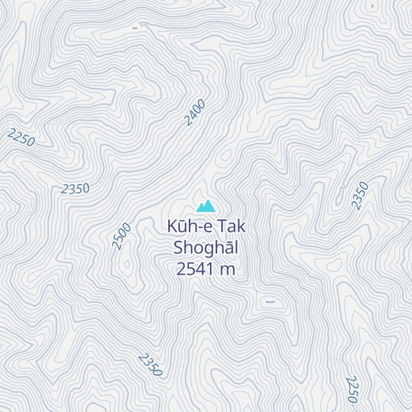 Map of Kūh-e Tak Shoghāl