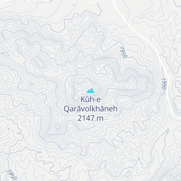 Map of Kūh-e Qarāvolkhāneh