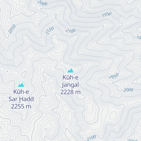 Map of Kūh-e Jangal