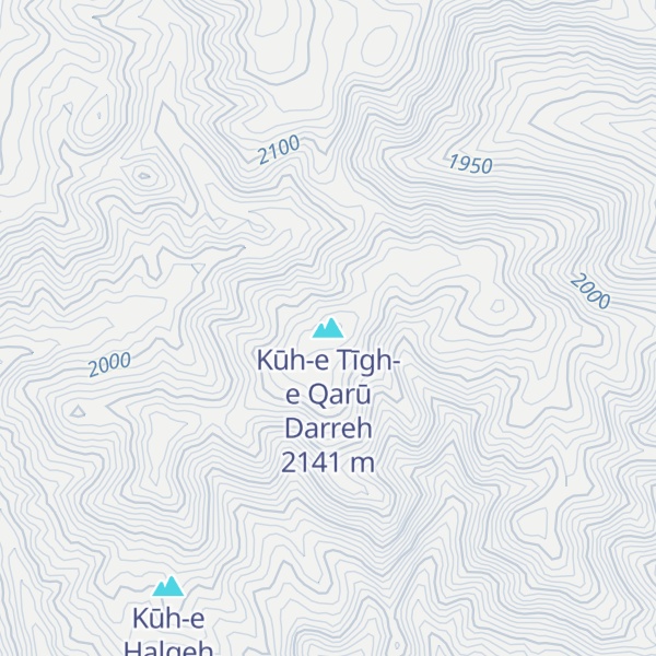 Map of Kūh-e Tīgh-e Qarū Darreh