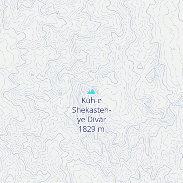 Map of Kūh-e Shekasteh-ye Dīvār