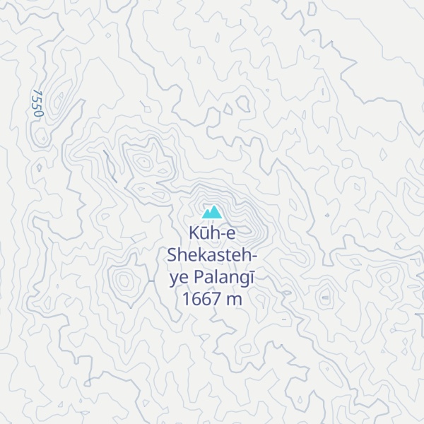 Map of Kūh-e Shekasteh-ye Palangī
