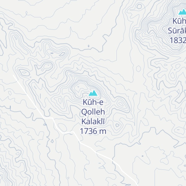 Map of Kūh-e Qolleh Kalaklī