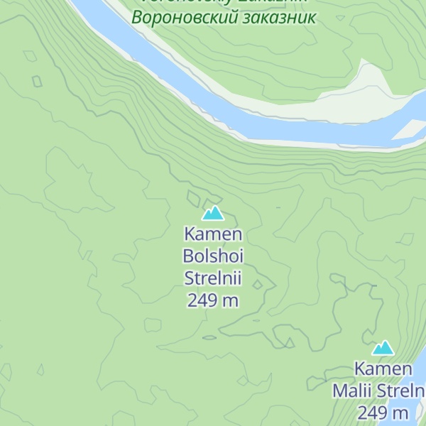 Map of Kamen Bolshoi Strelnii