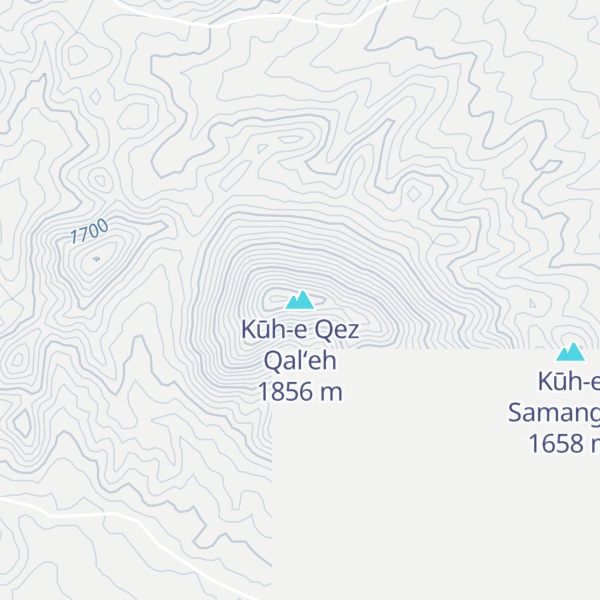 Map of Kūh-e Qez Qal‘eh