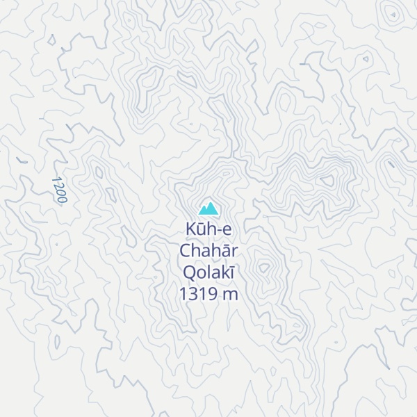 Map of Kūh-e Chahār Qolakī