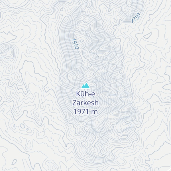 Map of Kūh-e Zarkesh