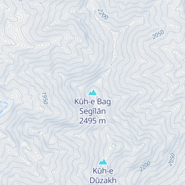 Map of Kūh-e Bag Segīlān