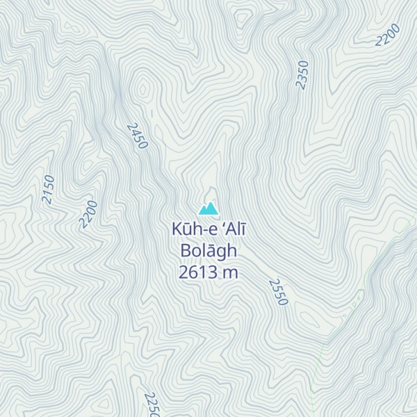 Map of Kūh-e ‘Alī Bolāgh
