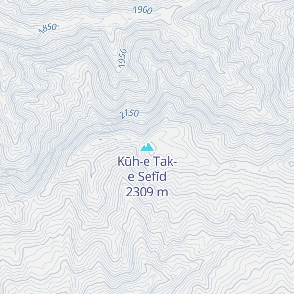 Map of Kūh-e Tak-e Sefīd