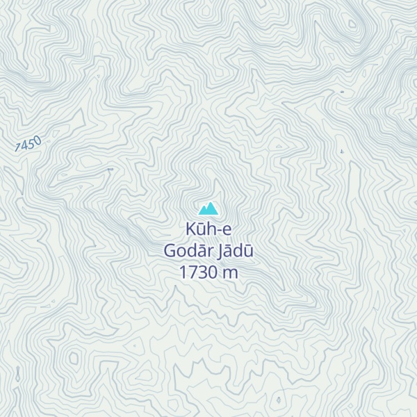 Map of Kūh-e Godār Jādū