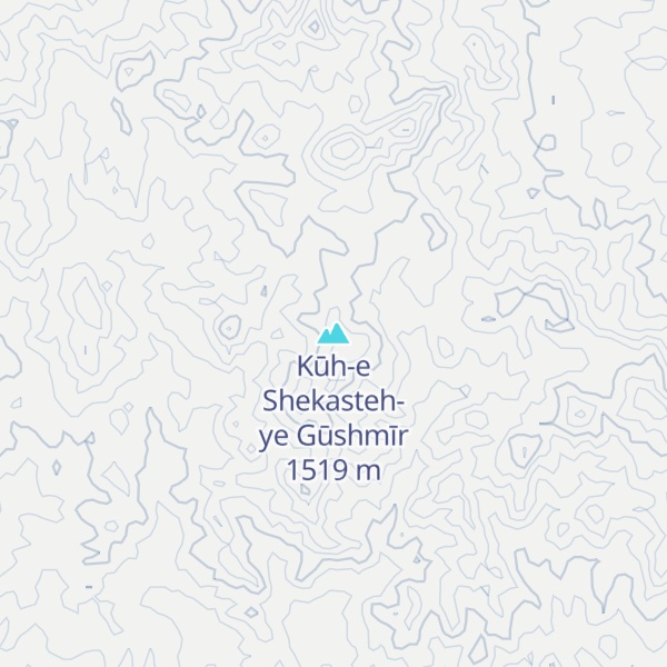 Map of Kūh-e Shekasteh-ye Gūshmīr