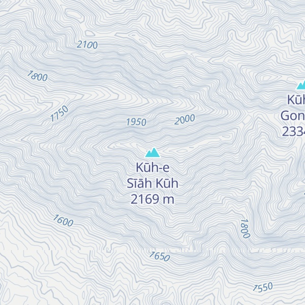 Map of Kūh-e Sīāh Kūh