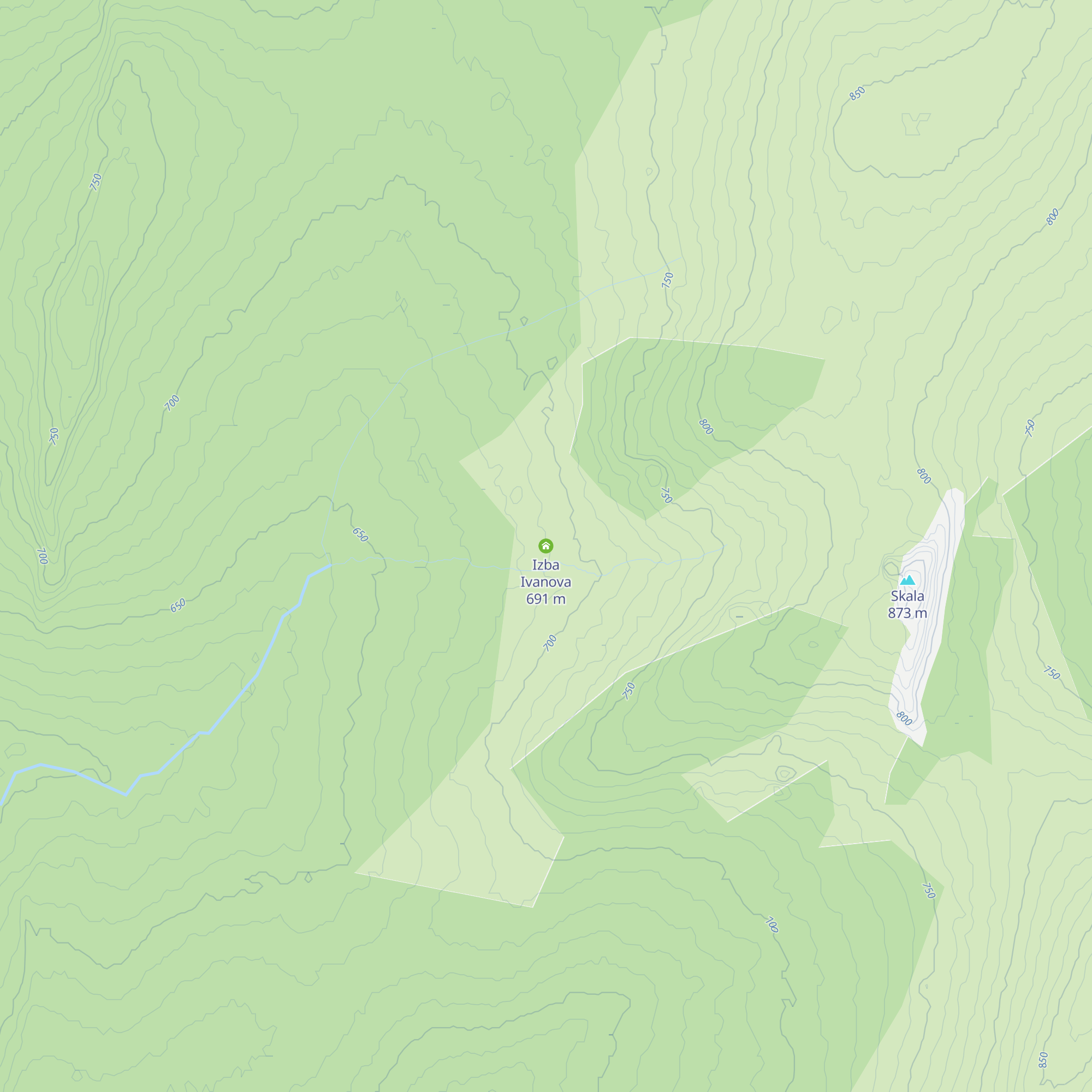 Izba Ivanova map